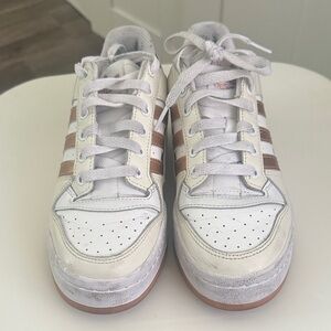 Adidas White and Tan Sneakers